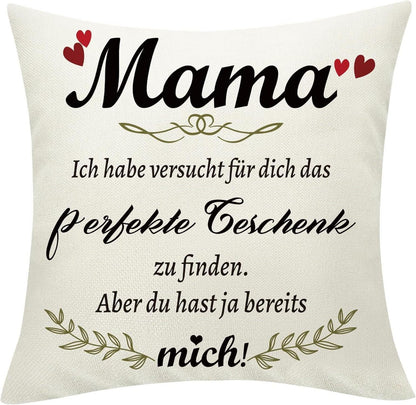 Sunia Weihnachtsgeschenk Mama Kissenbezüge 45x45cm mit Taschen