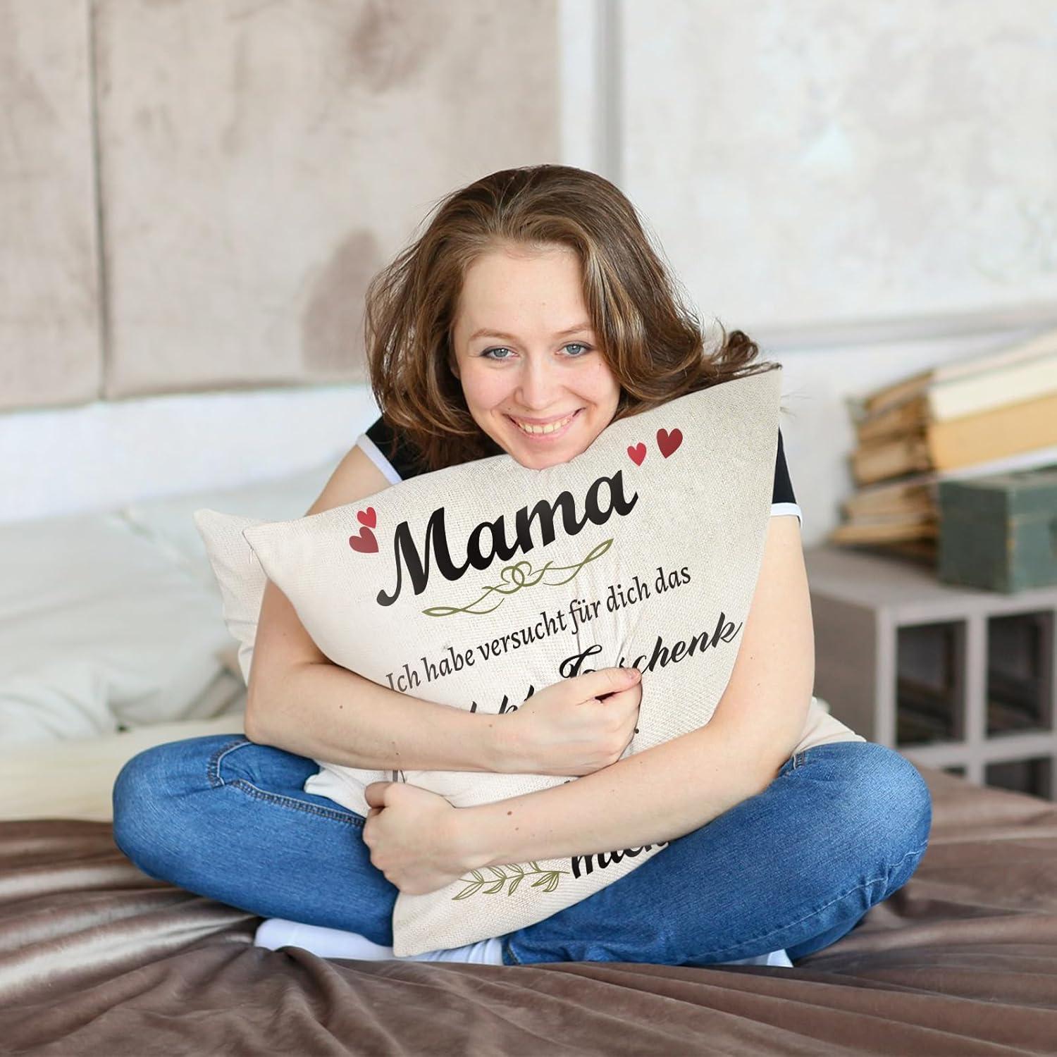 Geschenk für Mama Weihnachten Kissenbezüge 45x45cm Mama Geschenk