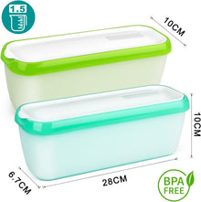 Eisbehälter 2 Stück 1.5 Liter Aufbewahrung Gefrierdosen mit