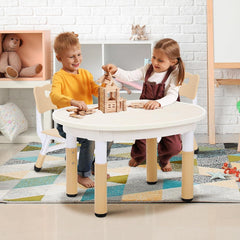 Kindertisch mit 2 Stühlen, Höhenverstellbar, Maltisch