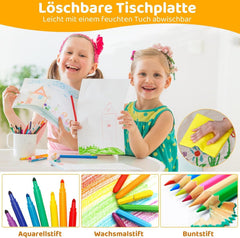 Kindertisch mit Stühlen Kinder Sitzgruppe höhenverstellbar Set