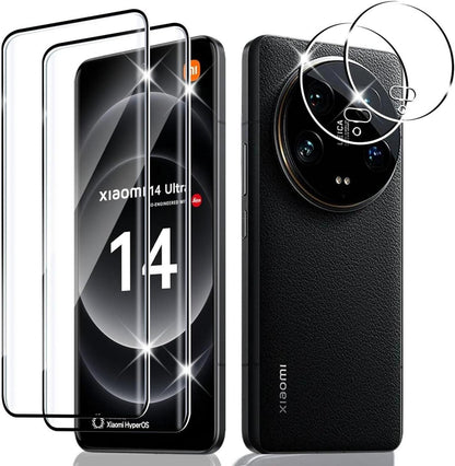 Schutzfolie Xiaomi Mi 14 Ultra Panzerglas 2er Set Kameraschutz HD 9H