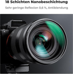 Hochwertiger Objektivdeckel 49mm UV Filter Reinigungstuch