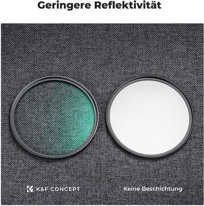 49mm UV Filter Objektivdeckel Reinigungstuch Nano-Beschichtung 18 Schichten