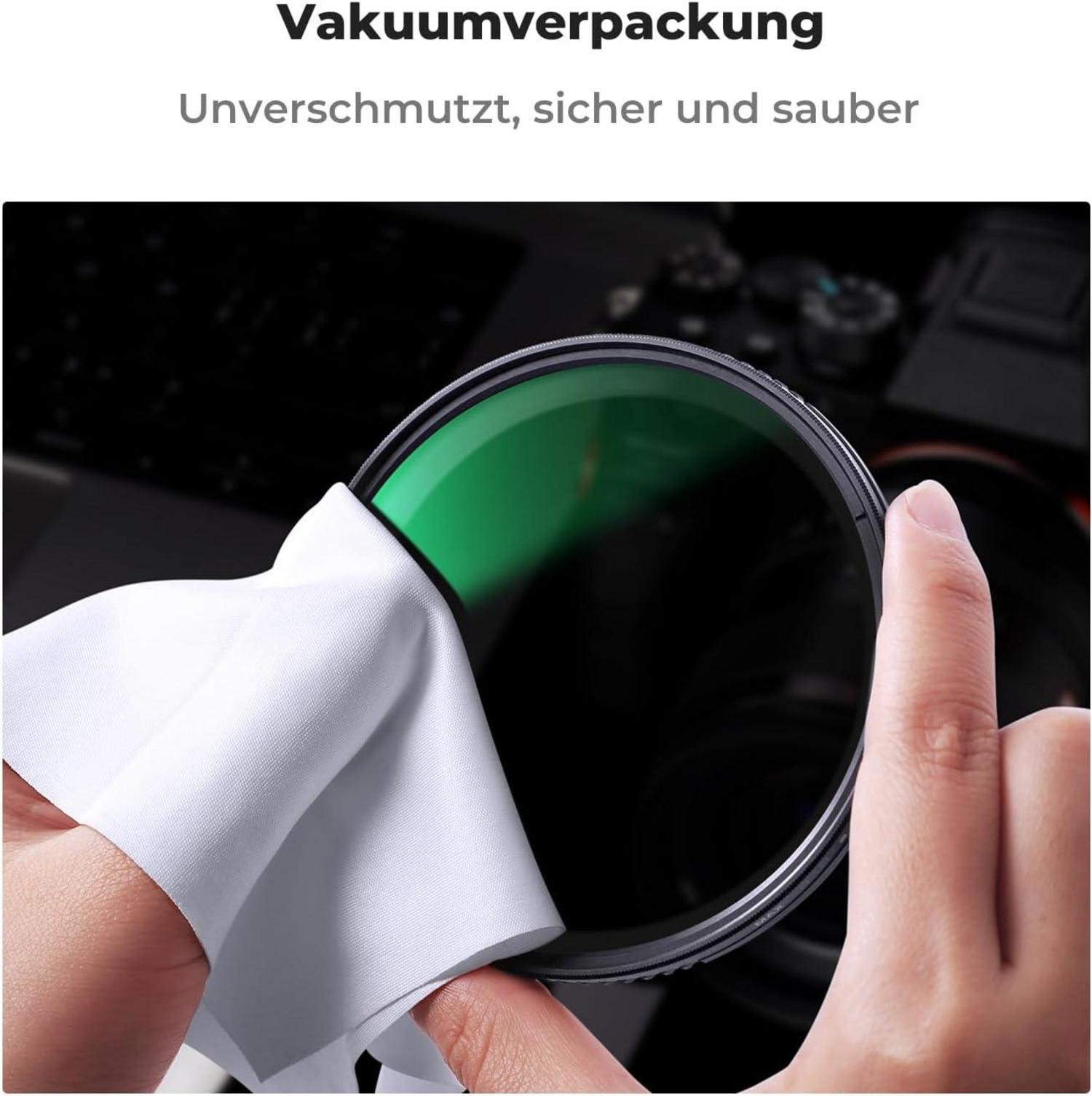 49mm UV Filter Objektivdeckel Reinigungstuch Set Nano-Beschichtung