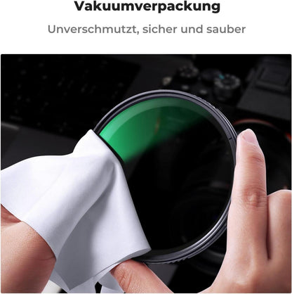 49mm UV Filter Objektivdeckel Reinigungstuch Set Nano-Beschichtung