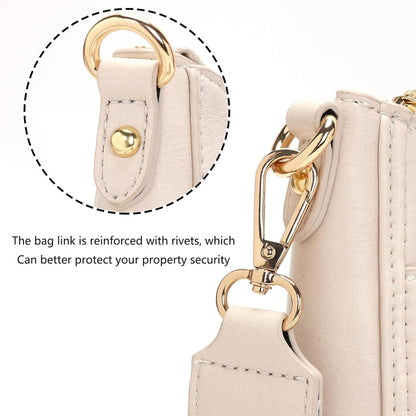 Kleine Damen Umhängetasche Crossbody Bag Handytasche Beige