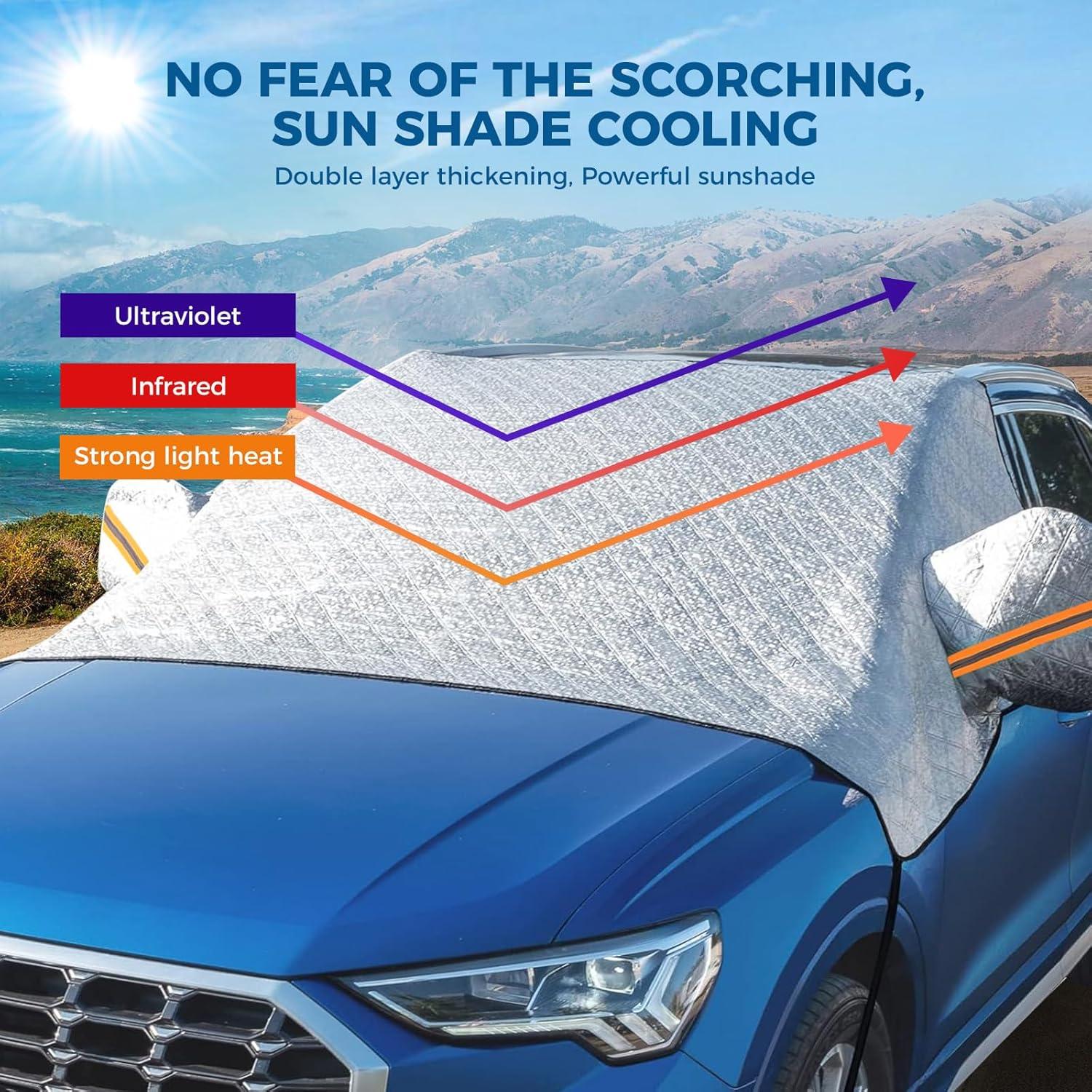 FREESOO Sonnenschutz Frontscheibenabdeckung Auto SUVs