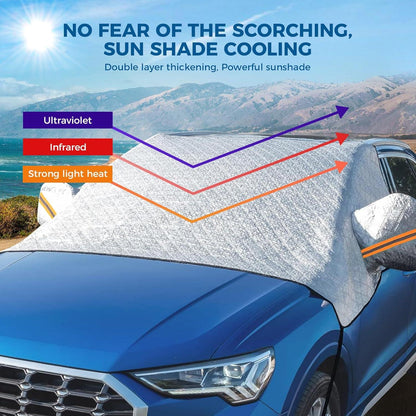 FREESOO Sonnenschutz Frontscheibenabdeckung Auto SUVs