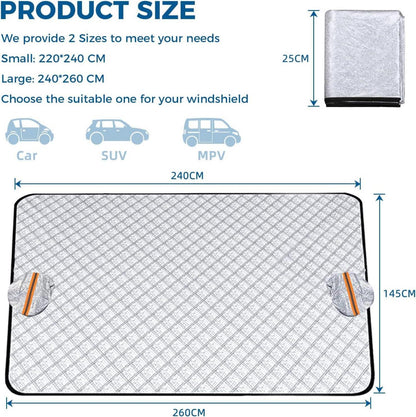 Auto Windschutzscheibenabdeckung 240x260cm Sonnenschutz Magnetischer Schutz