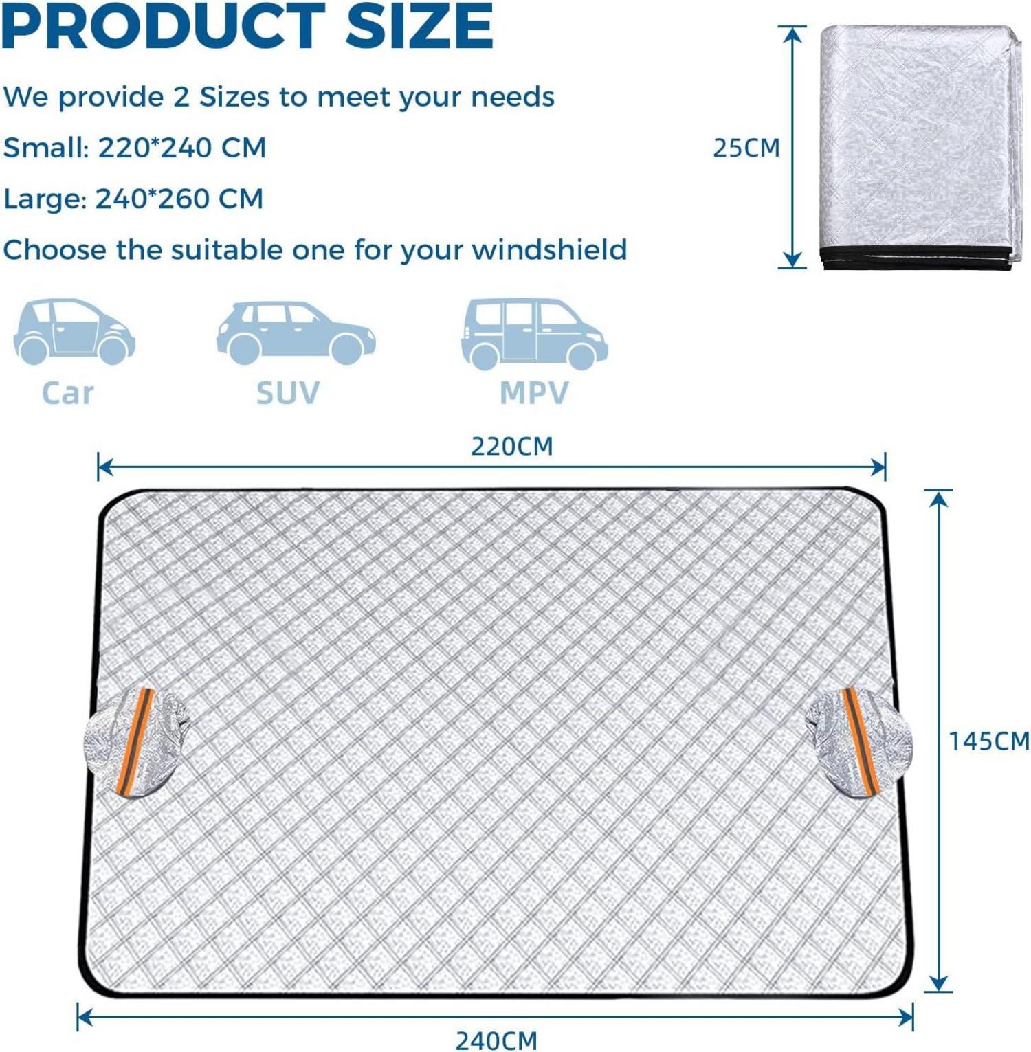 Sonnenschutz Frontscheibenabdeckung Auto SUVs 240x220cm Magnete