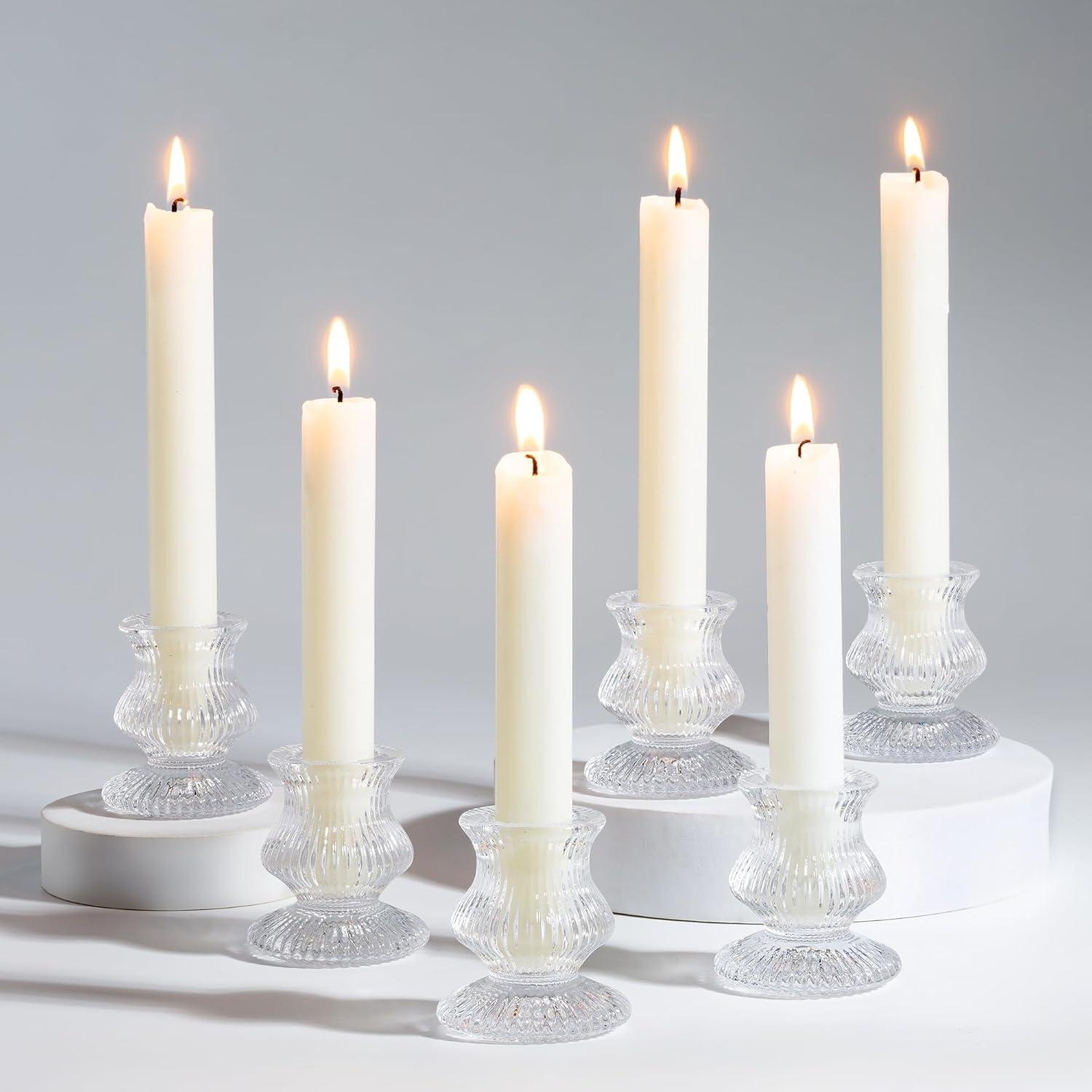 Moderne Glas Kerzenhalter Set für dekorative Tischdekoration