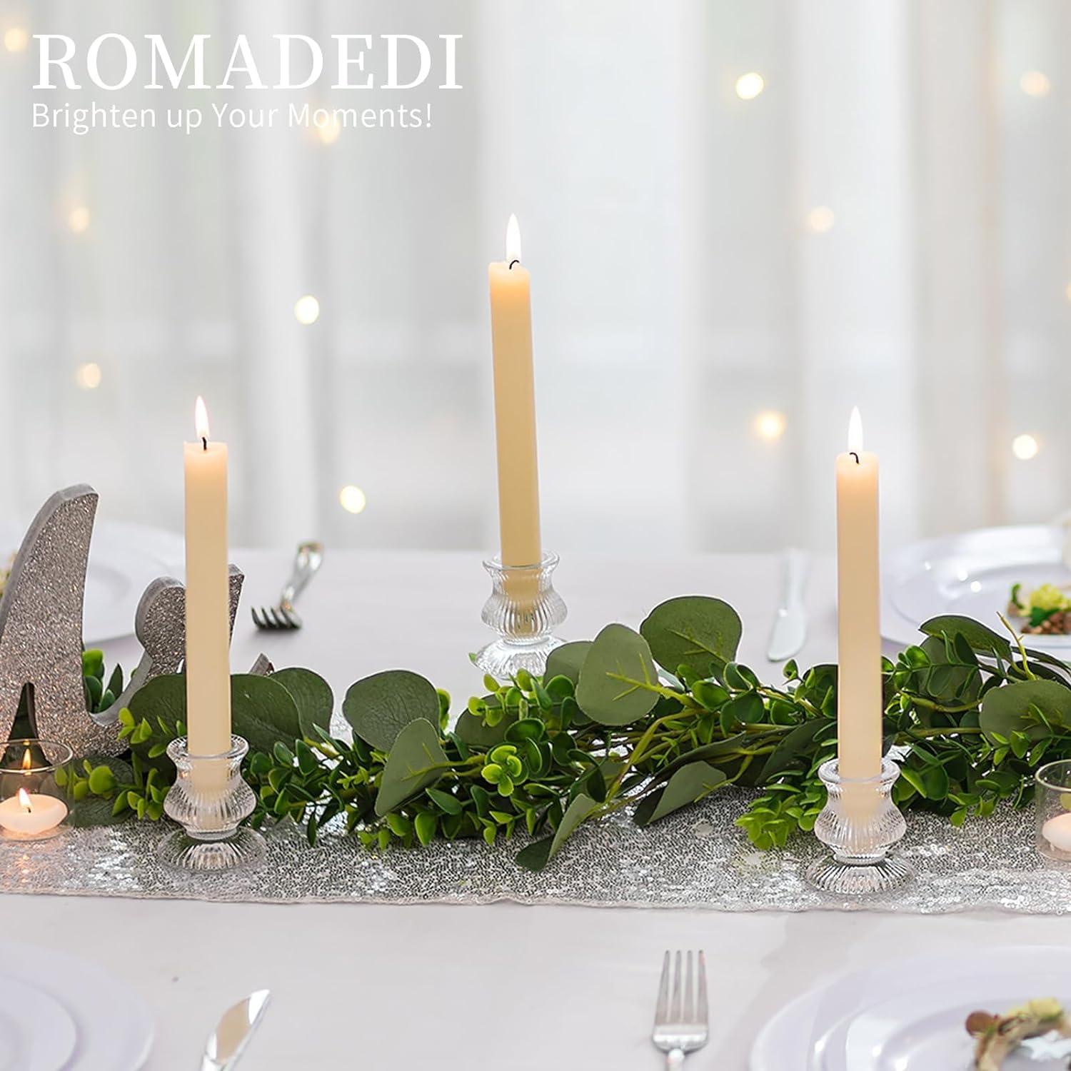 20er Set Transparenter Glas Kerzenständer für Hochzeit und Tischdeko