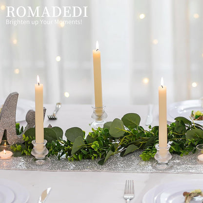 20er Set Transparenter Glas Kerzenständer für Hochzeit und Tischdeko