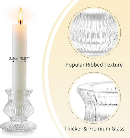 Glas Kerzenständer 20er Set Hochzeit Tischdeko Transparent