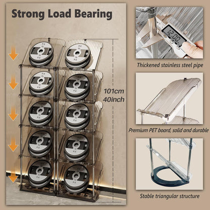 Schuhregal Schmal mit 5 Ebenen - Platzsparend Schräg