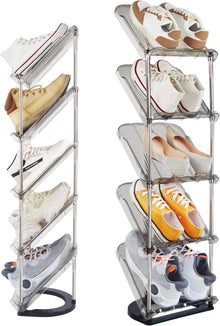 Schuhregal mit 5 Ebenen Platzsparend Schräg Schuhablage