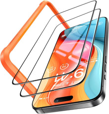 iPhone 15 Pro Max Panzerglas Schutzfolie 9H+ Bruchsicher 2er Set