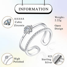 Silber Doppelring Infinity Wickelring mit