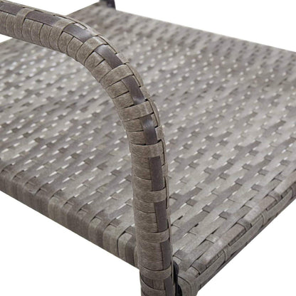 Garten Essgruppe 5-TLG. Poly Rattan Set Grau, Tisch Stuhl Gartengarnitur