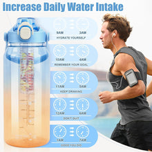 Sport Trinkflasche 2L mit Strohhalm und