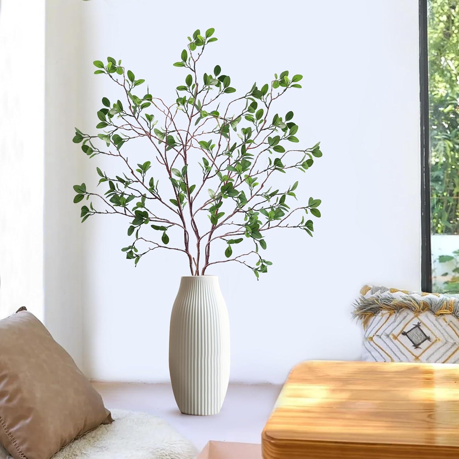 Künstliche Zweige Ficus 110 cm 3er Set Grün Dekozweige Hochzeit Taufe