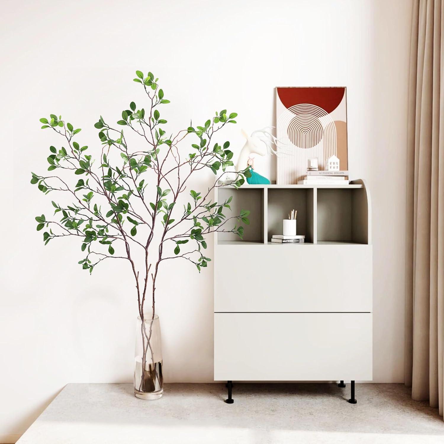 Künstliche Ficus Zweige 3 Stück 110cm Olivenzweige Kunstzweige