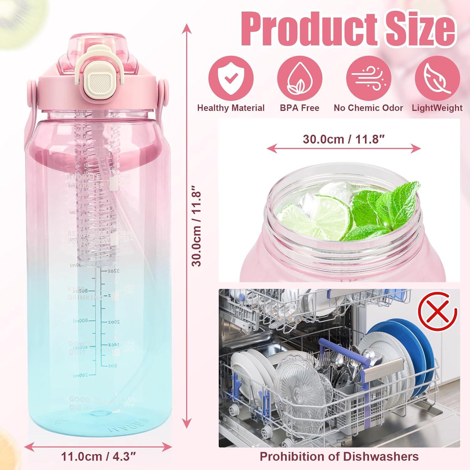 Trinkflasche 2L Sport Wasserflasche mit