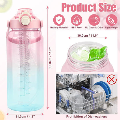 Trinkflasche 2L Sport Wasserflasche mit