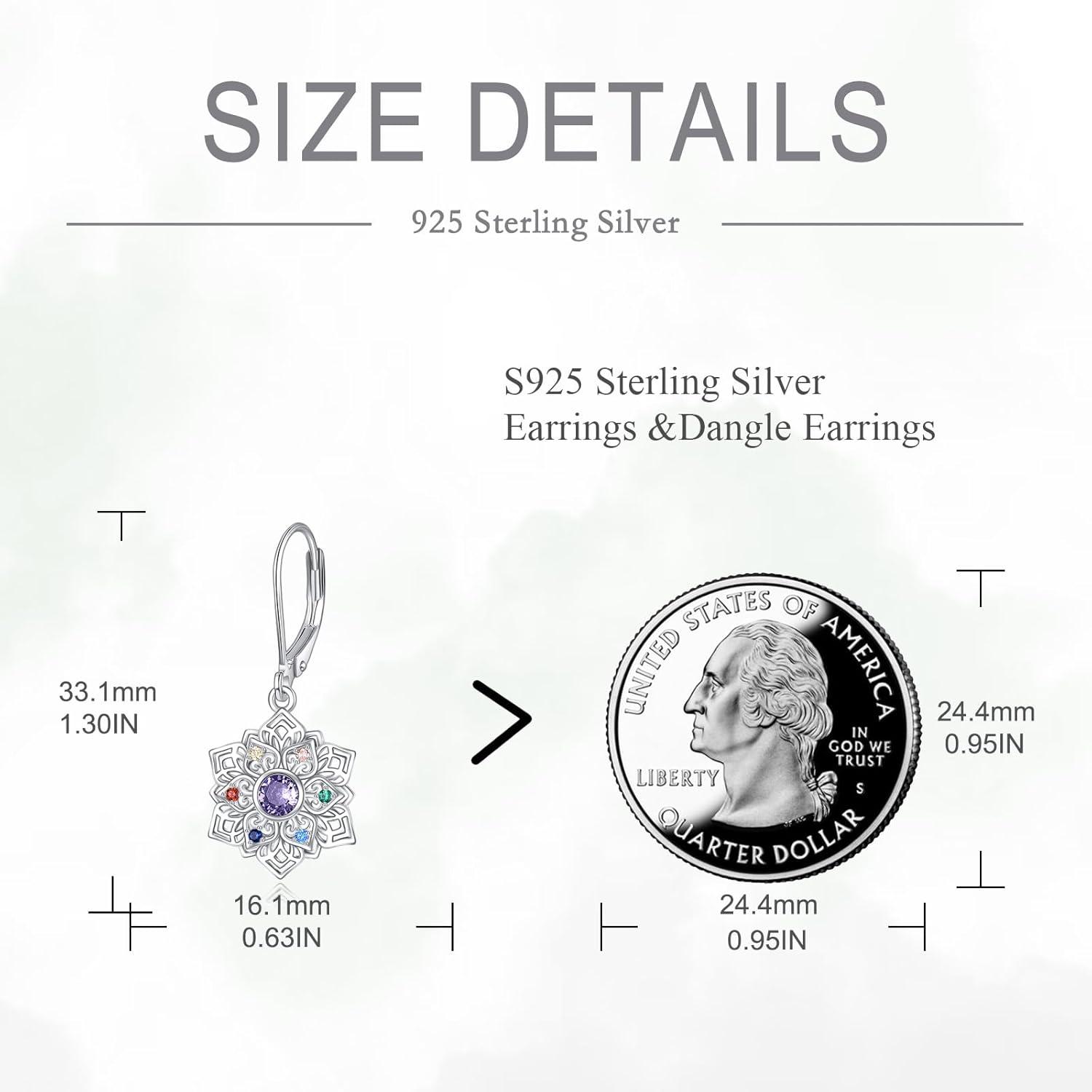 VONALA Lotus Chakra Ohrringe Sterling Silber Dangle Drop Leverback Frauen Yoga