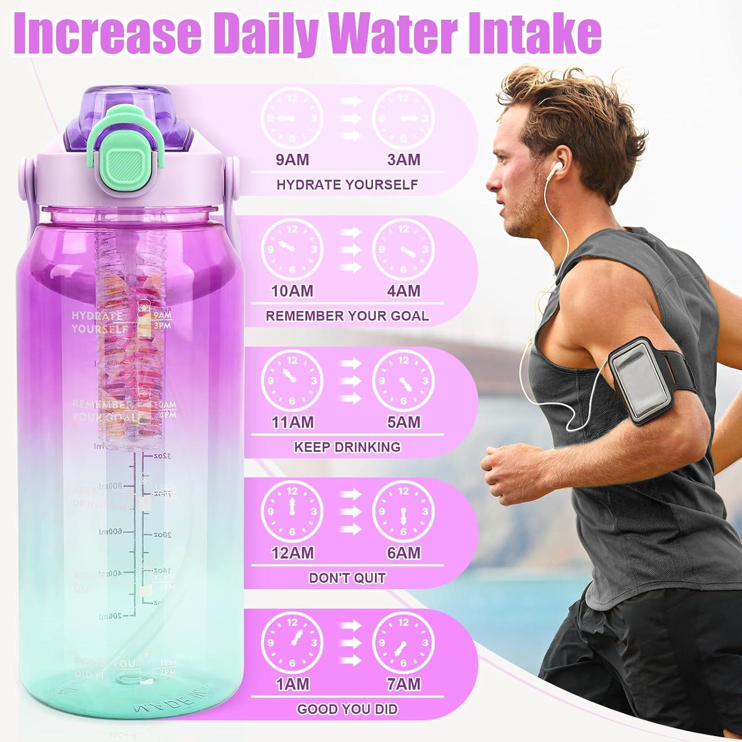 Große 2L Sport Trinkflasche mit