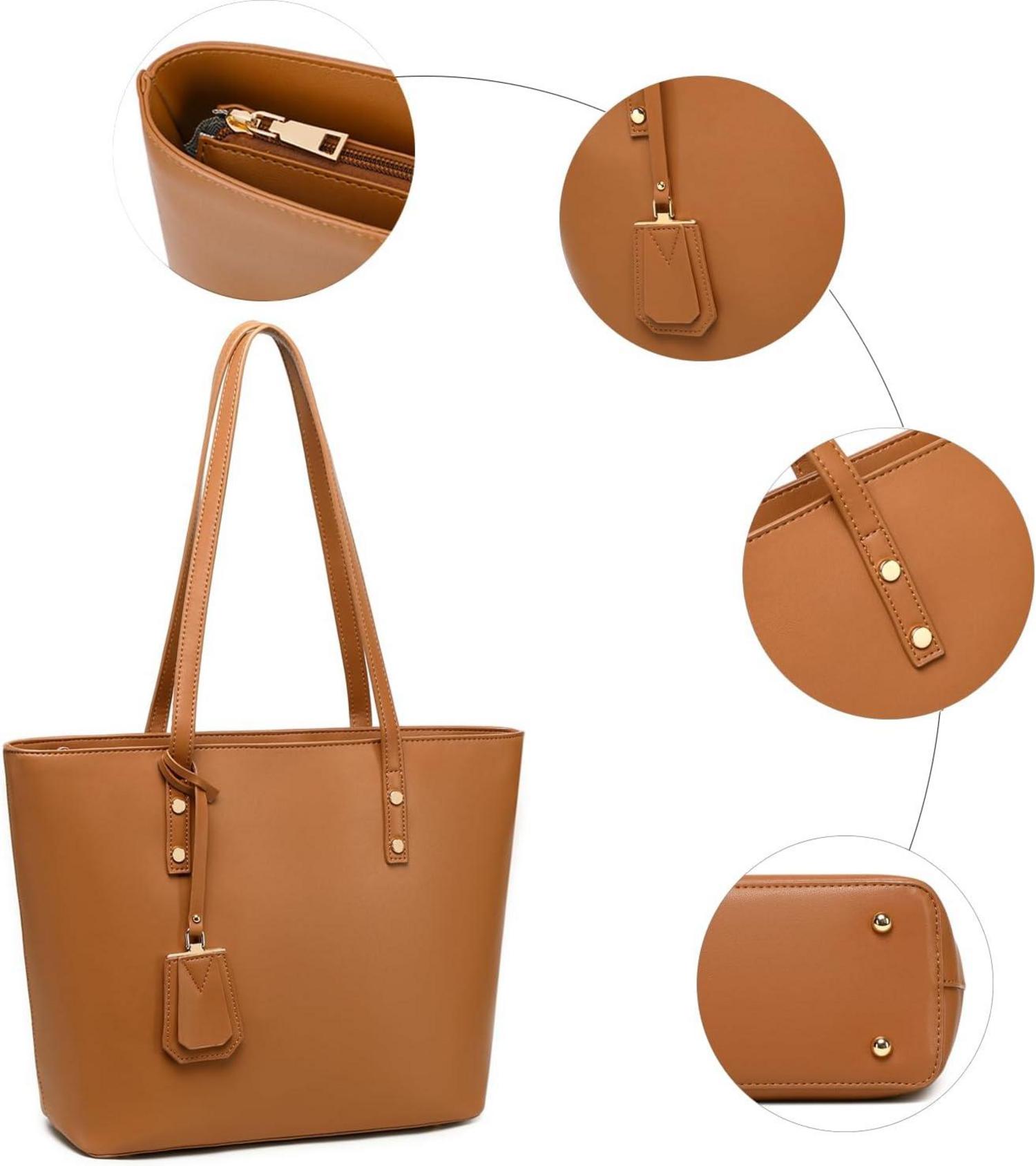 Damen Handtaschen Weiches Leder Große Tote Taschen - Braun