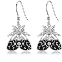 925 Sterling Silber Luna Motten Dangle Ohrringe für Frauen - Mond