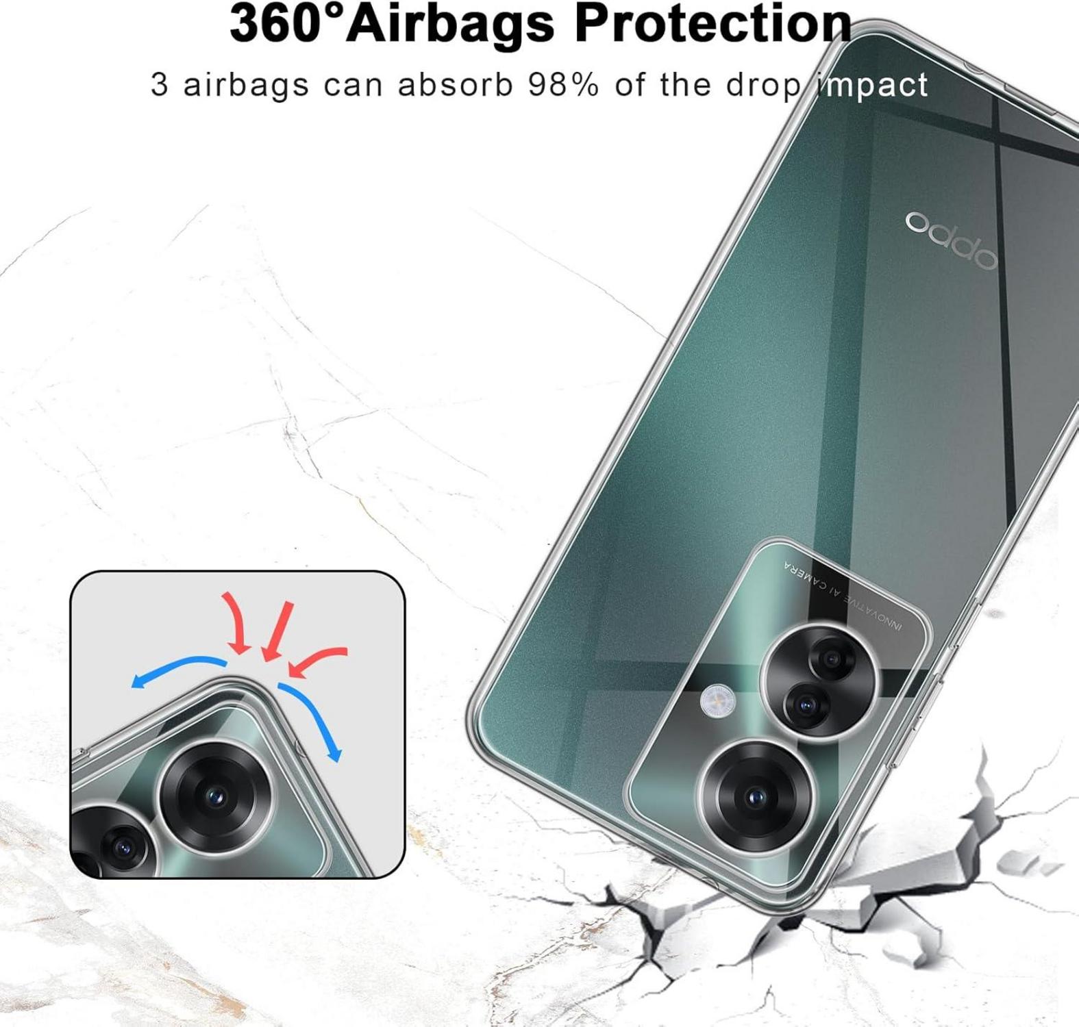 Transparente TPU Schutzhülle für Oppo Reno11 F 5G Ultra Dünn Case