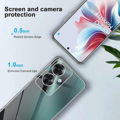 QULLOO Hülle für Oppo Reno11 F 5G Crystal Clear TPU Silikon Case
