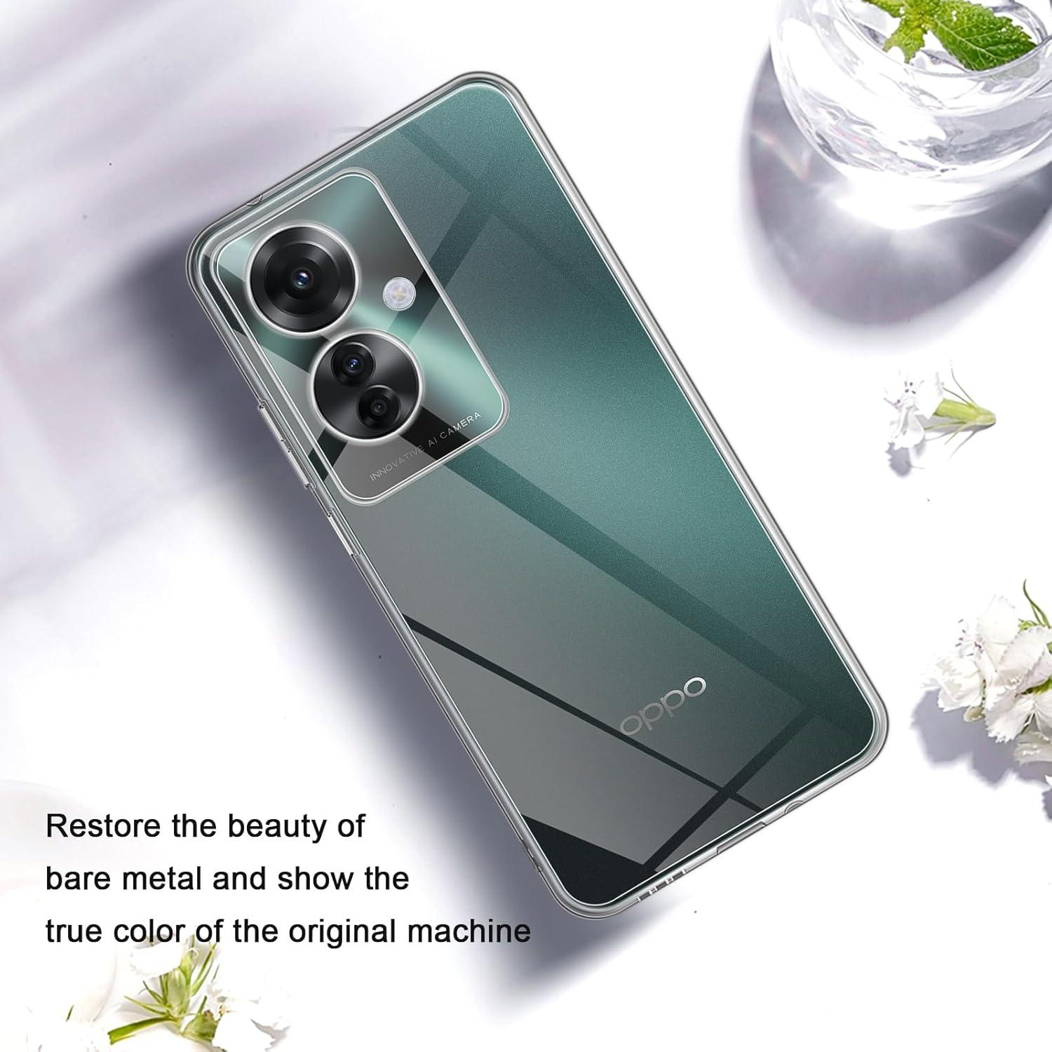 QULLOO Oppo Reno11 F 5G Hülle Crystal Clear Silikon Case Ultra Dünn