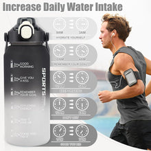 Große Sport-Trinkflasche 2L mit Strohhalm und