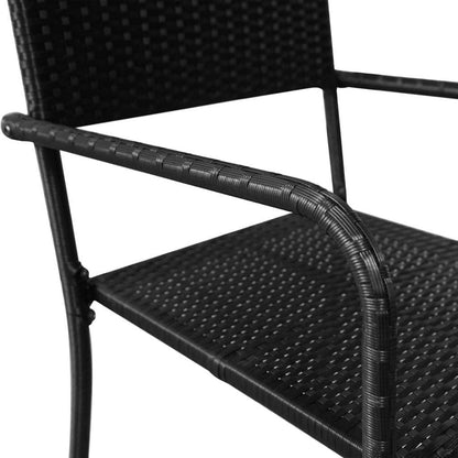 Gartenmöbel Essgruppe Set 6 Personen Poly Rattan Tisch Stuhl Schwa