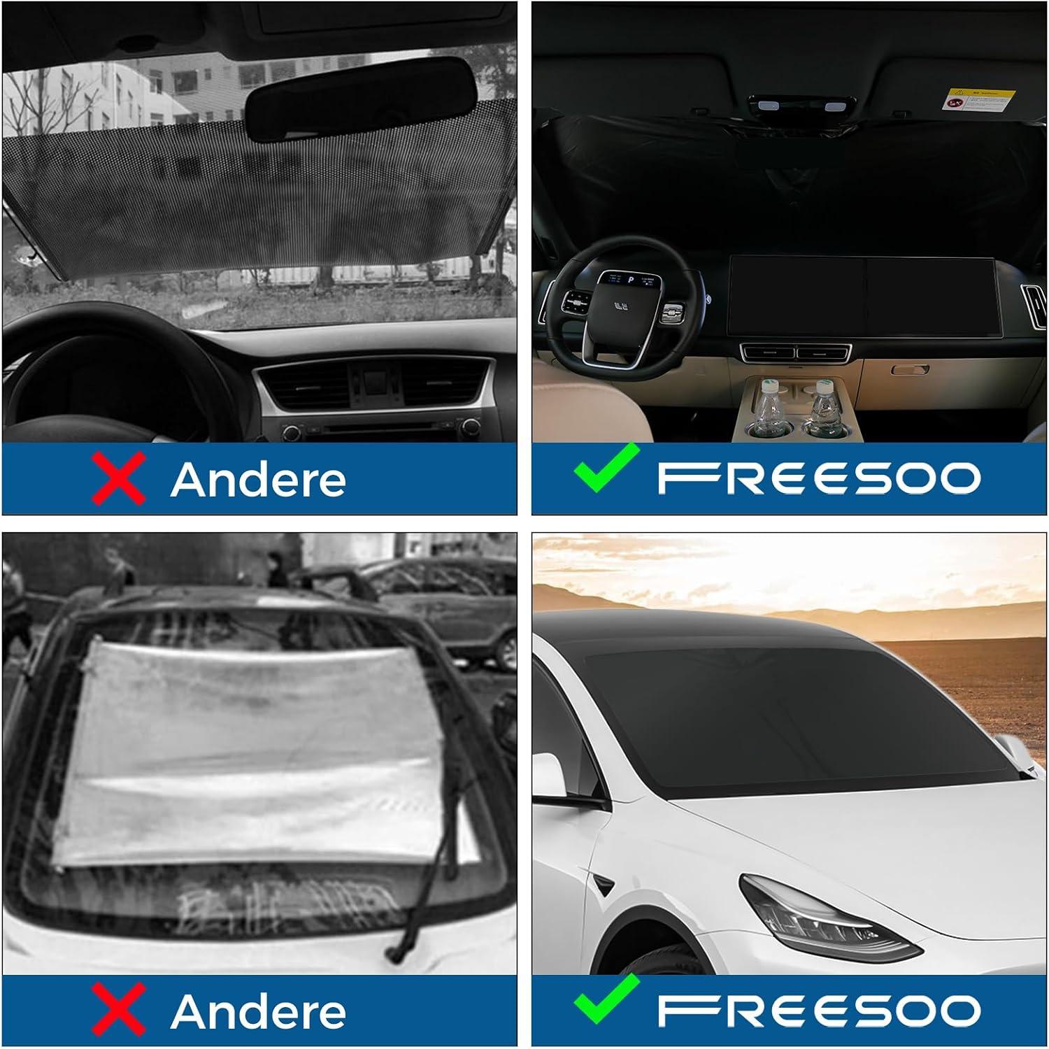 FREESOO Sonnenschutz Auto Frontscheibe 140x70cm