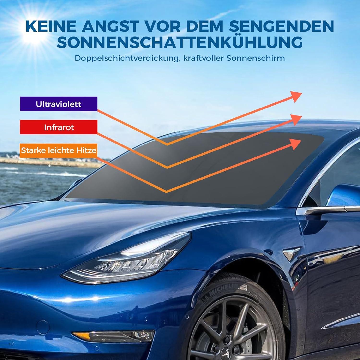 FREESOO Sonnenschutz Auto Frontscheibe Innen Faltbar 140x70cm