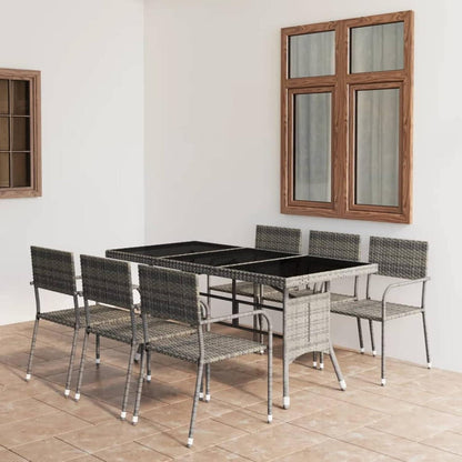 Garten Essgruppe 6 Personen, Gartenmöbel Rattan Set