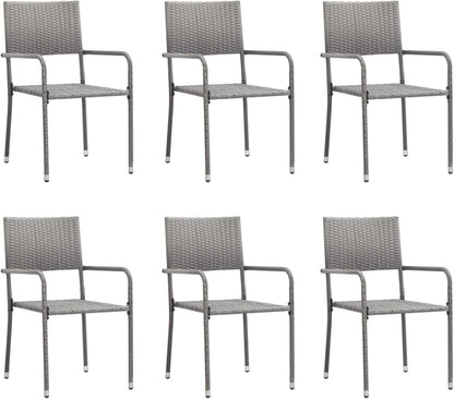 Garten Essgruppe 6 Personen, Gartenmöbel Rattan Set