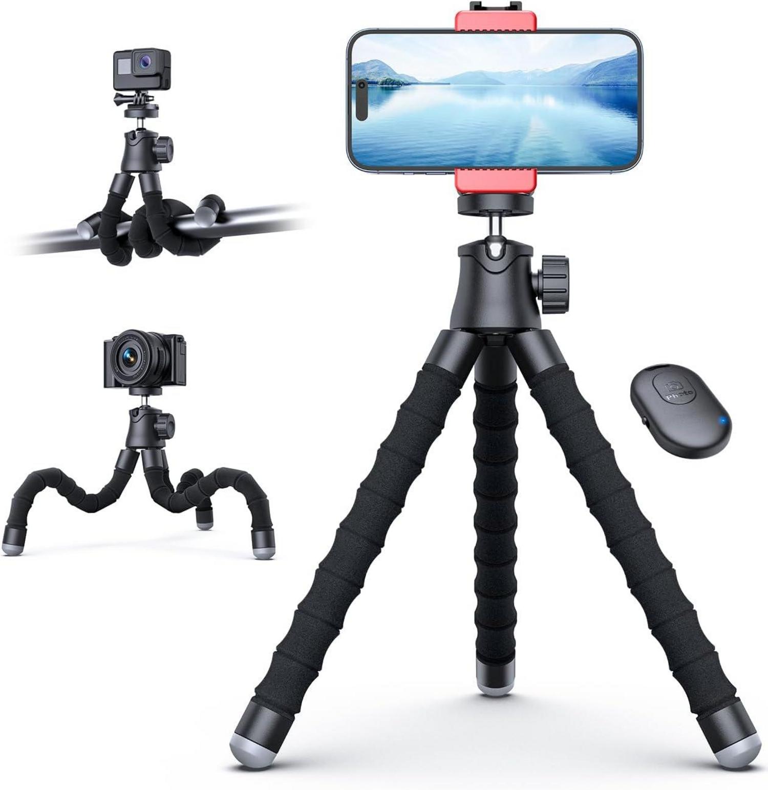 Handy Stativ Octopus mit Smartphone Clip und Kugelkopf