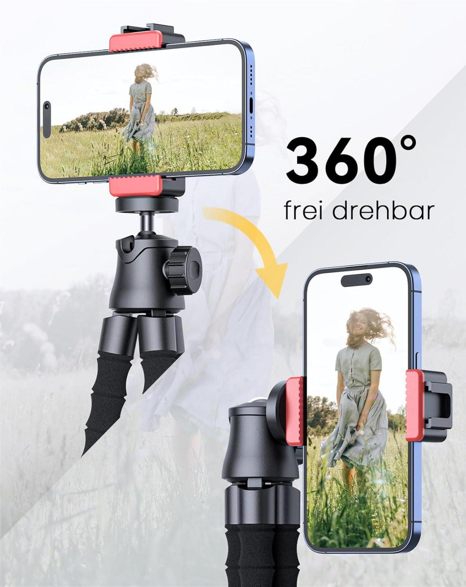 Handy Stativ Octopus mit Smartphone Clip und Kugelkopf