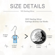 925 Sterling Silber NO.10 Damen Fußball Trikot Ohrringe