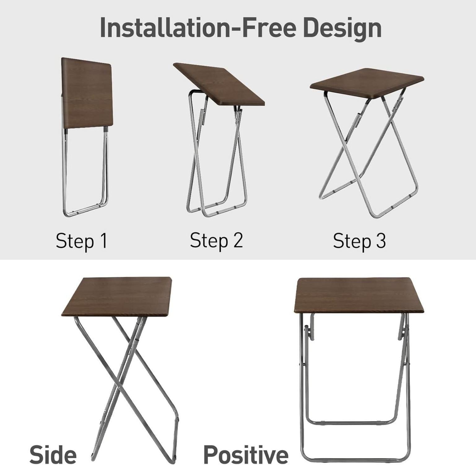 Klappbarer Beistelltisch Outdoor Nussbaumholz 37x47x66cm