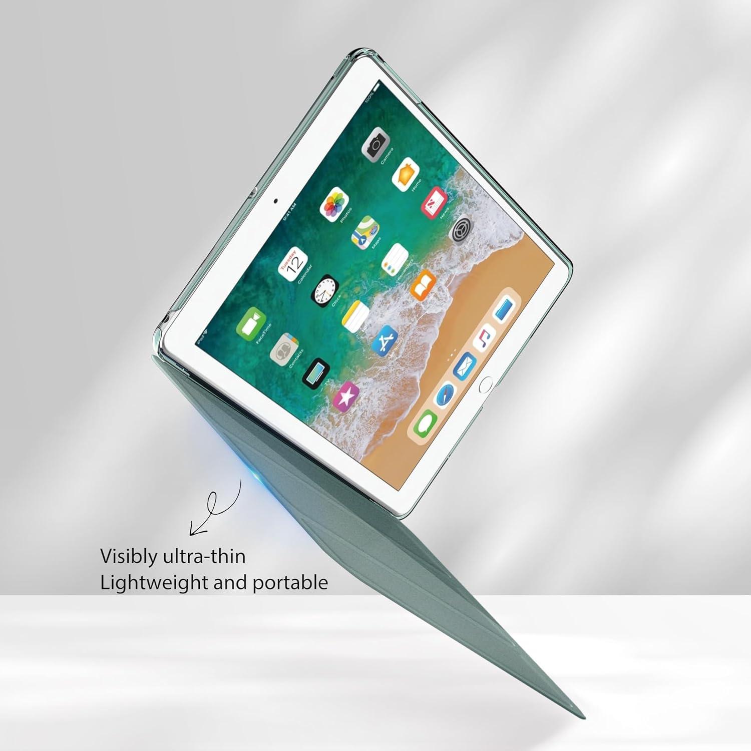 EasyAcc iPad 9.7 Zoll Hülle Ultra Dünn Matt Dunkelgrün