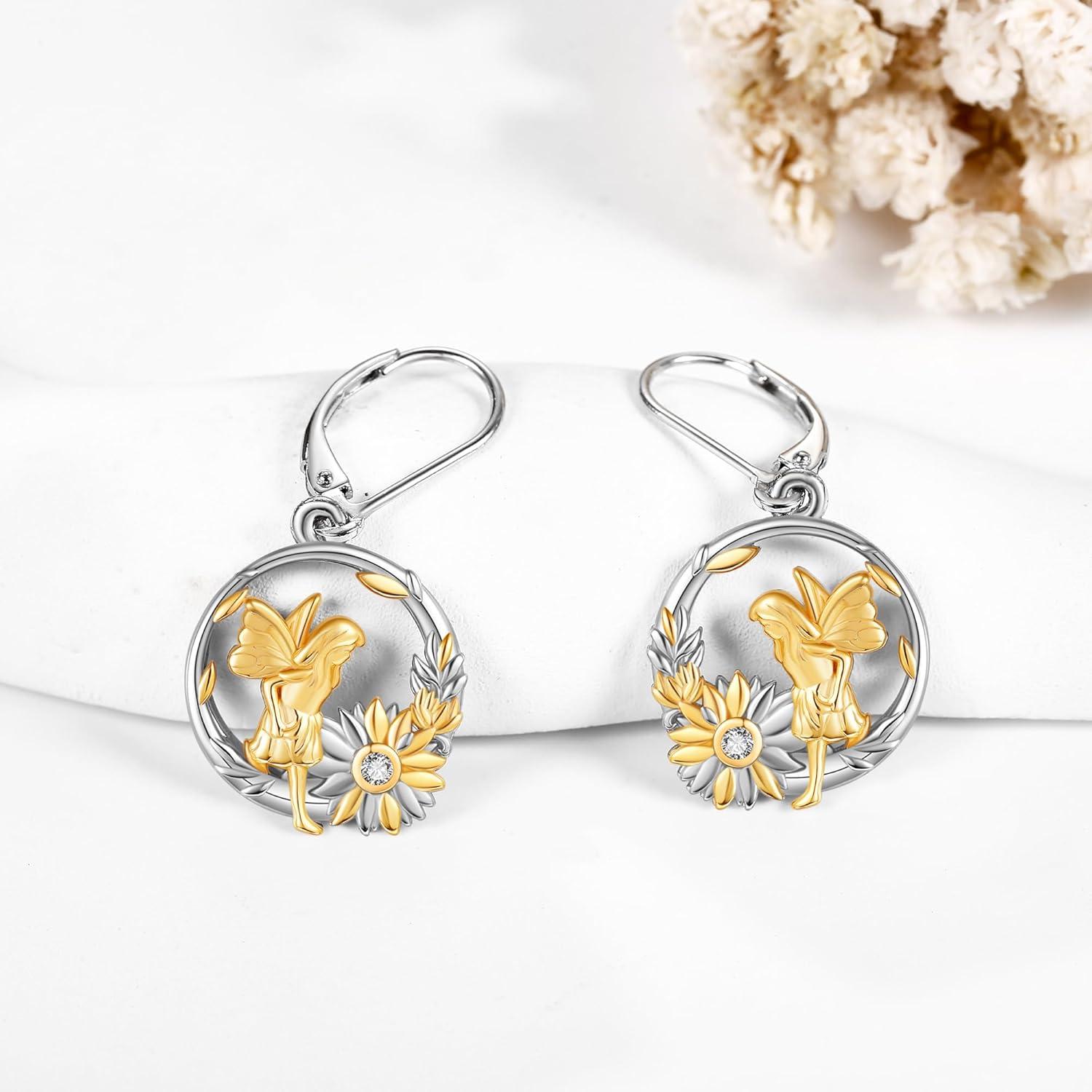 Engelohrringe Mädchen 925 Sterling Silber Erstkommunion Geschenk