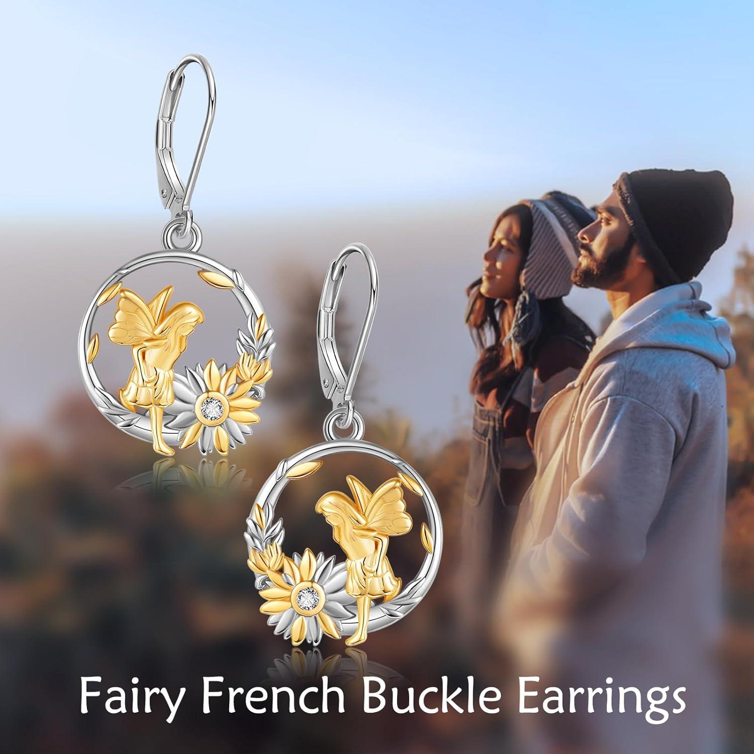 Engelohrringe Mädchen 925 Sterling Silber Geschenk Erstkommunion