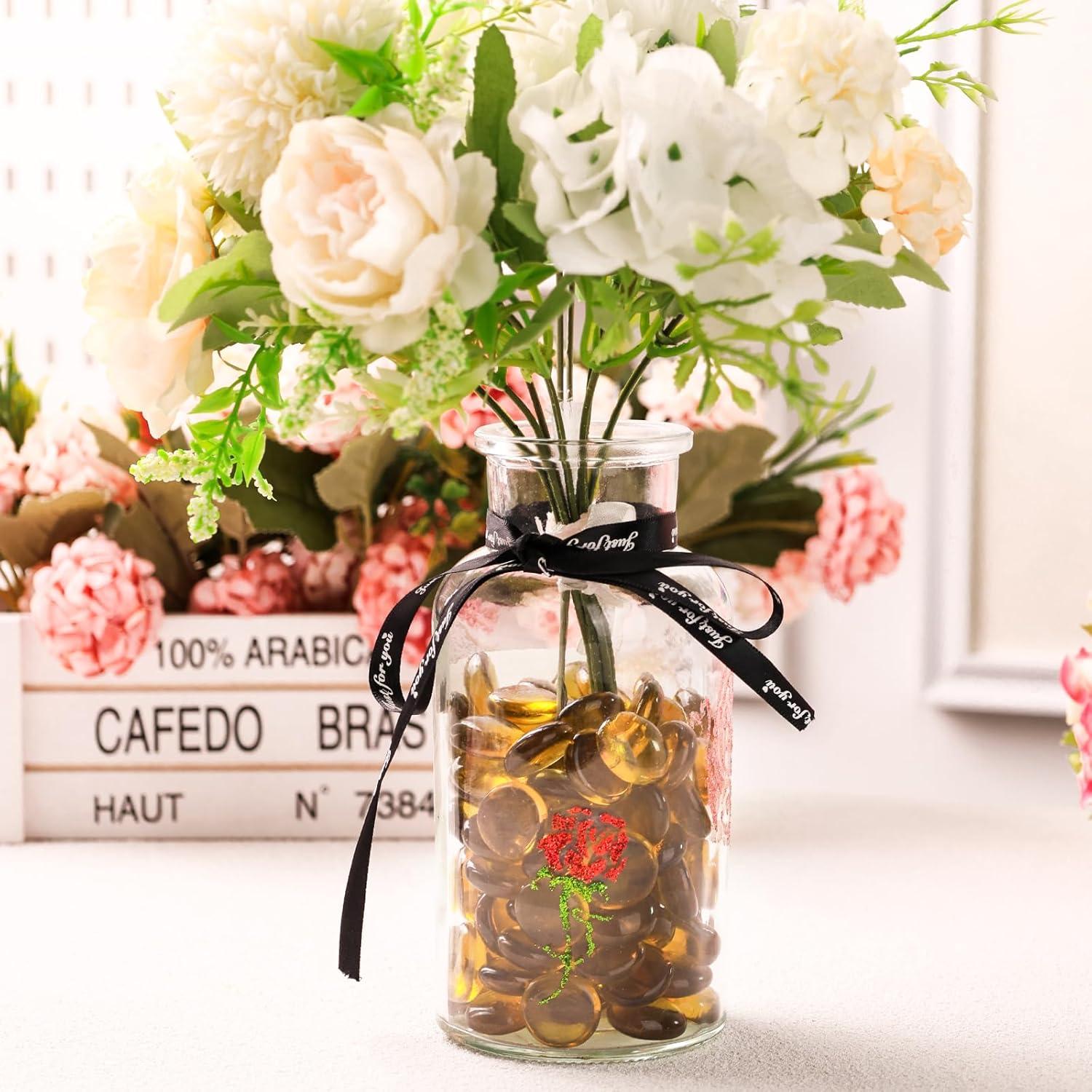 Gelbe Glasnuggets 450g 1,7-1,9cm Deko Mosaik Steine Kinder Aquarium